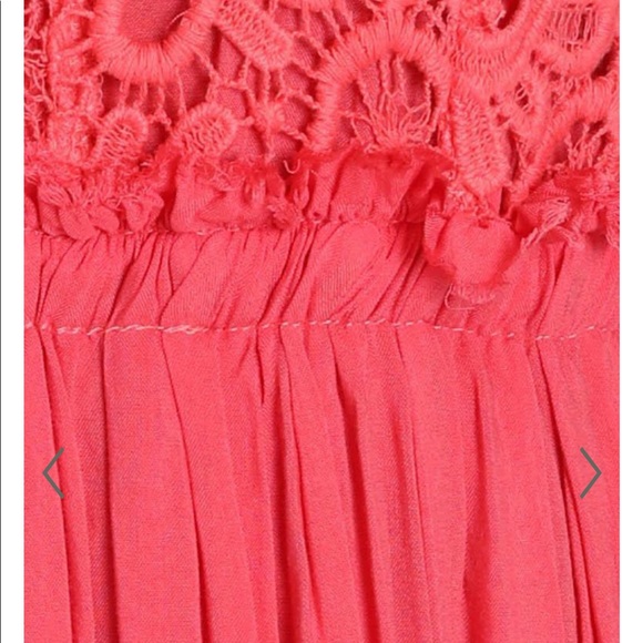NWT WHEN IN ROME BACKLESS MAXI DRESS IN CORAL LACE - Picture 8 of 14
